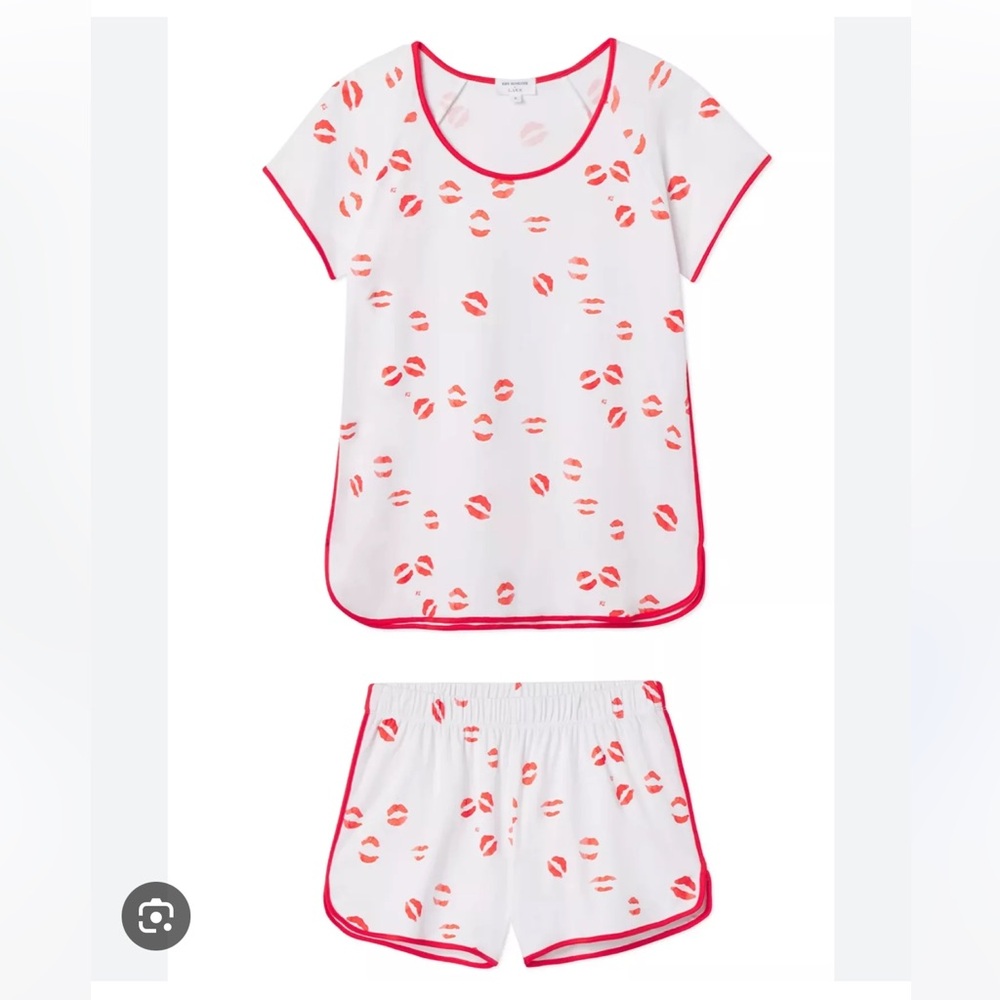 Lake pajamas Pima shorts set in kisses